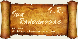 Iva Radmanovac vizit kartica